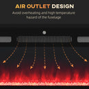 Black 102cm Electric Fireplace, 2000W Wall Mounted Fire with Remote Control