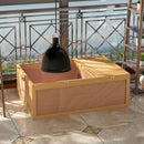 Yellow Wooden Tortoise House 94cm - Small Reptile Habitat