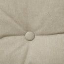 Beige Upholstered Recliner Armchair Set with Footstool - Modern Button Tufted Accent Chair