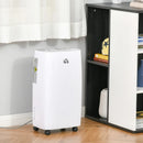 White 12L/Day Dehumidifier with Continuous Drainage, 2.5L Tank, Timer & Humidity Display