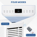 Portable 9000 BTU Air Conditioner - Cooling Dehumidifier Fan, White, 18m² Room, Remote & Timer