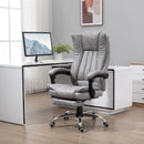Grey Vibrating Massage Office Chair with Heat & High Back