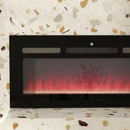 Black 102cm Electric Fireplace, 2000W Wall Mounted Fire with Remote Control