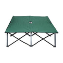Foldable Double Camping Cot Sunbed - Green
