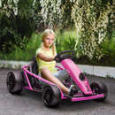 24V Pink Electric Kids Go Kart with 2 Speeds, Ages 8-12