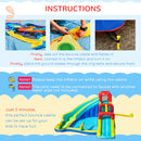 Kids 5-in-1 Inflatable Water Slide Bounce House - Blue