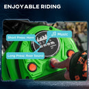 Green Electric Motorbike with Music & Horn, 12" Tyres, 16km/h Speed