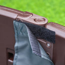 Brown Round Kids Sand Pit with Water-Resistant Cover