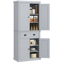 Grey Freestanding Kitchen Storage Cabinet