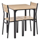 3-Piece Dining Set, Light Wood/Black