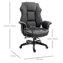 Black High Back Executive Office Chair with Armrests