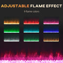 Black 102cm Electric Fireplace, 2000W Wall Mounted Fire with Remote Control