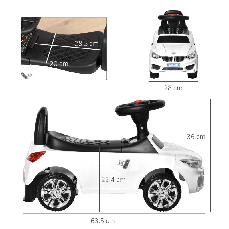 White Baby Toddler Ride-On Sliding Car