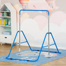 Blue Folding Kids Gymnastics Bar with Adjustable Height