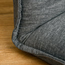 Grey Padded Floor Chair with 5 Adjustable Positions, Foldable Gaming Seat - 45cm x 55cm x 67cm