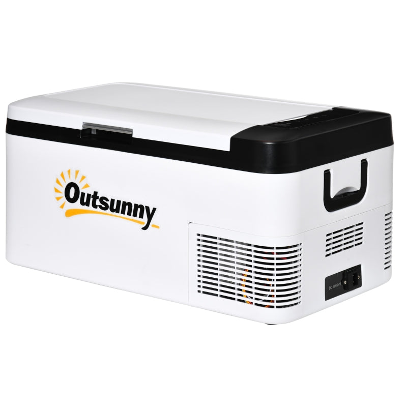 Portable 18L Car Refrigerator with LED Light - 12V Compressor Cooler