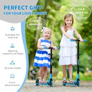 Blue Foldable Kids Kick Scooter with Adjustable Height Brake
