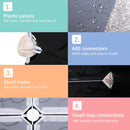 Modular 15-Cube Bedroom Wardrobe with Hanging Rail, White and Black