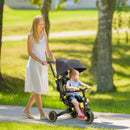 Yellow 3-in-1 Kids Tricycle with Parent Handle