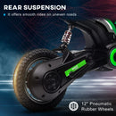 Green Electric Motorbike with Music & Horn, 12" Tyres, 16km/h Speed