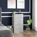 Modern White 5-Drawer Chest of Drawers for Bedroom Storage