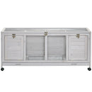 Small Animal Indoor Cage with Wheels, Light Grey, 138 x 53 x 61cm