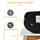 Black Tabletop Electric Fireplace Heater with Realistic Flame Effect