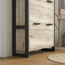 Narrow Shoe Storage Cabinet - Natural Wood-Effect - 18 Pairs