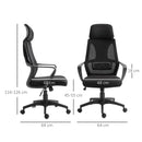 Black Ergonomic Mesh Office Chair with Lumbar Support & Headrest