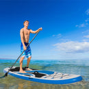 10.6' Inflatable Stand Up Paddle Board Kit - Blue, Non-Slip Deck, Adjustable Paddle, Pump, Backpack Bag
