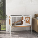 Wooden Small Pet Hutch with Removable Tray and Openable Roof - Natural