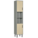 White Tall Bathroom Storage Cabinet with Adjustable Shelves, 31.4x30x165cm