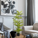 Green Tropical Palm Fake Plant in Pot for Indoor Outdoor Decor, 15x15x140cm