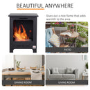 Black Freestanding Bioethanol Fireplace - 0.9L Tank, 3 Hours Burn Time