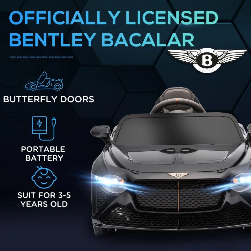 Black Licensed 12V Kids Electric Car with Remote Control