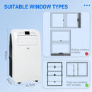 12,000 BTU White Portable Air Conditioner - 3 Modes