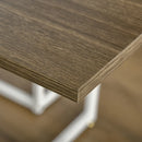 5-Piece Metal Frame Dining Set with Square Kitchen Table & 4 Chairs - Modern Design (Black)