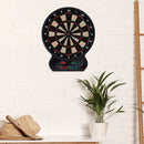 Electronic Hanging Dartboard Set - LED Score Display - 27 Games - 202 Variations - 12 Soft Tip Darts - Black