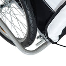 2-Seater Baby Bike Trailer with Pivot Wheel Hitch - Black & White