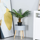 Artificial 60cm Palm Tree Decorative Plant - Green, 8 Leaves, Indoor/Outdoor