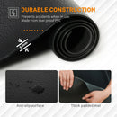 Non-Slip Black Exercise Equipment Mat 220 x 120cm