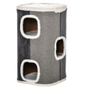 Grey Sisal Cat Barrel with Plush & Fleece