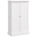 White Freestanding Kitchen Cupboard with Adjustable Shelves