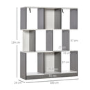 3-Tier Grey and White Bookcase Storage Shelf