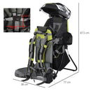 Black Baby Hiking Backpack Carrier with Hip Seat & Rain Cover
