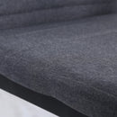 Grey Upholstered High Back Dining Chairs Set of 4