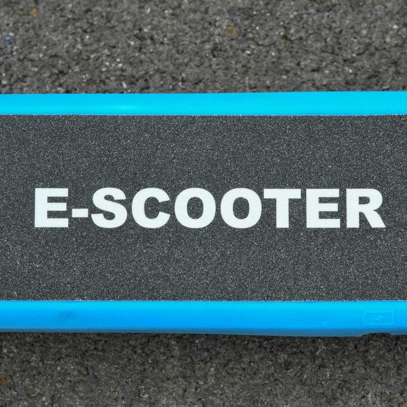 Blue Electric Scooter with 120W Motor, Battery Display, Adjustable Height, Rear Brake - Ages 6+