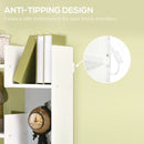 White 6-Tier Freestanding Bookshelf with 11 Open Shelves