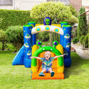 Alien-Style Kids Inflatable Bounce House Set - Green