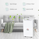 Portable Quiet 10L/Day Dehumidifier - White